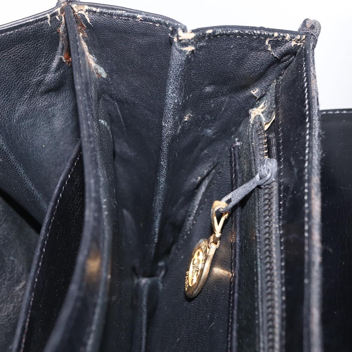 CELINE C Sulky Shoulder Bag Canvas Black Gold Auth ep16244