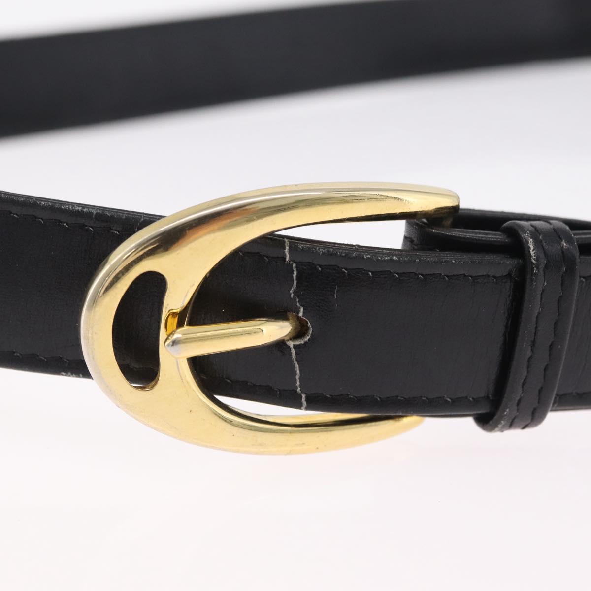 CELINE C Sulky Shoulder Bag Canvas Black Gold Auth ep16244