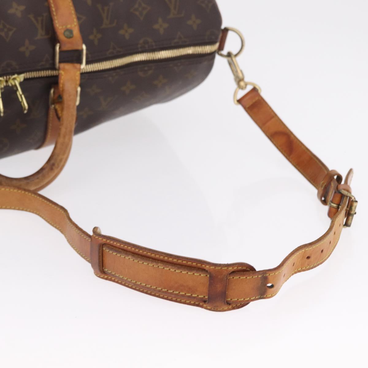 LOUIS VUITTON Monogram Keepall Bandouliere 50 Boston Bag M41416 LV Auth ep16245