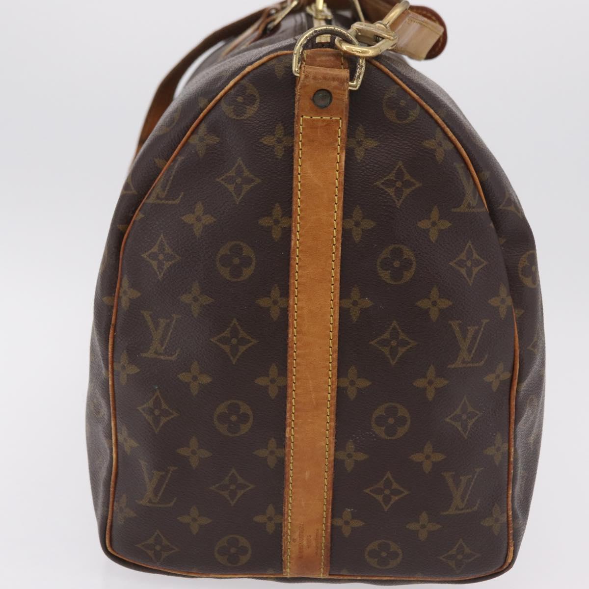 LOUIS VUITTON Monogram Keepall Bandouliere 50 Boston Bag M41416 LV Auth ep16245