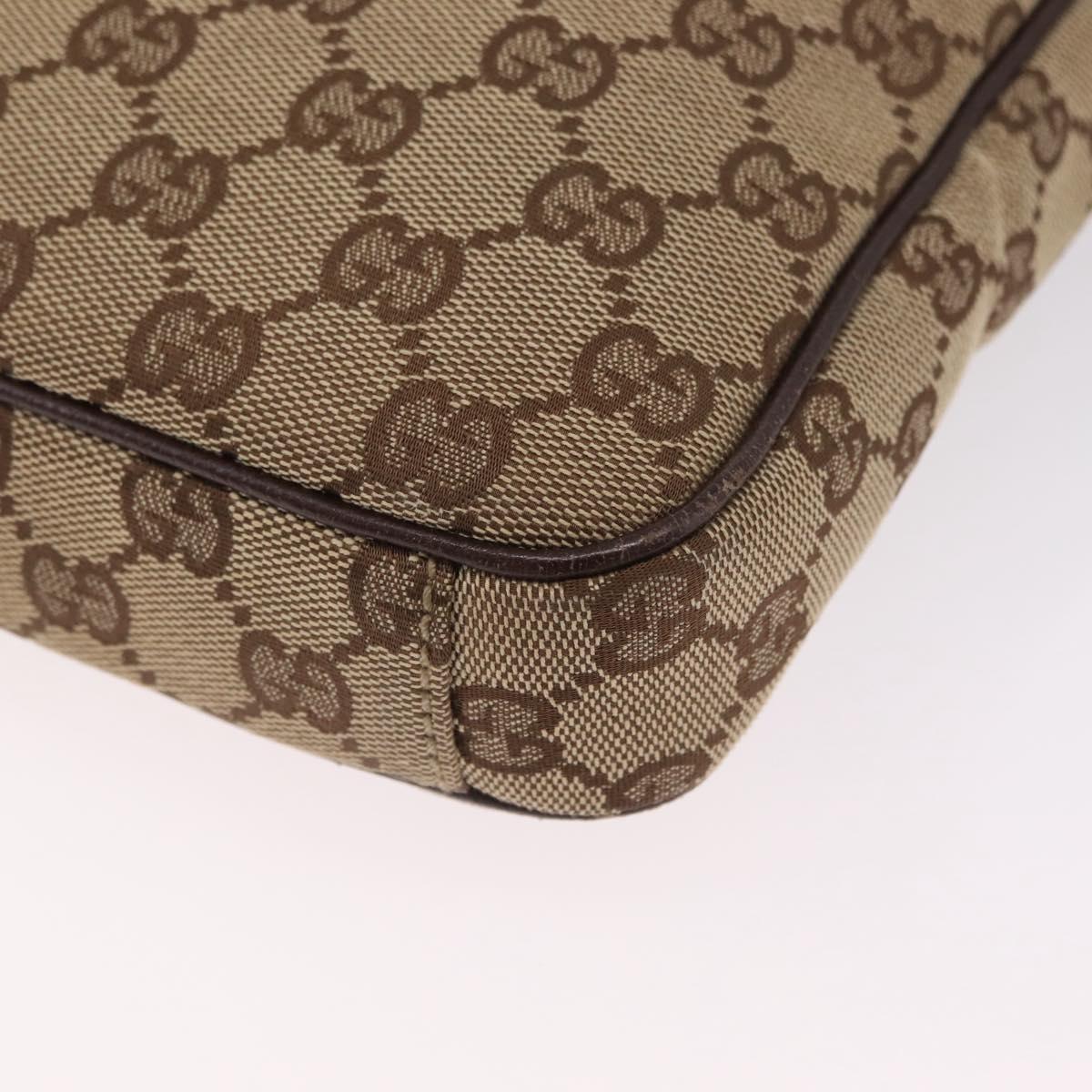 GUCCI GG Canvas Shoulder Bag Beige Silver 92551 Auth ep16248