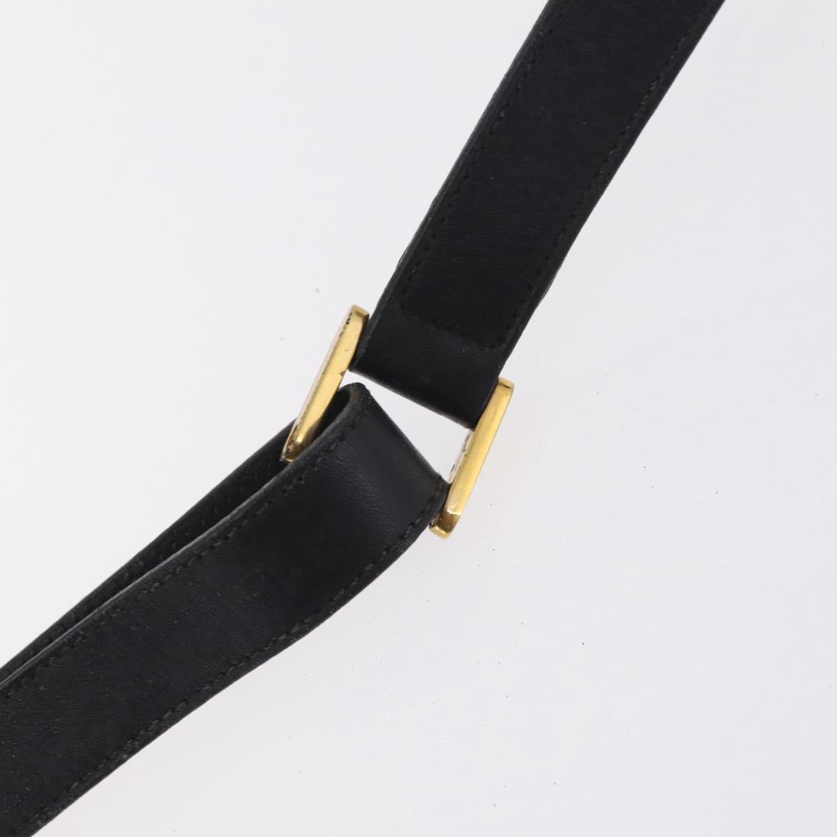 GUCCI Micro GG Supreme Shoulder Bag PVC Black Gold 001 86 0533 Auth ep16249