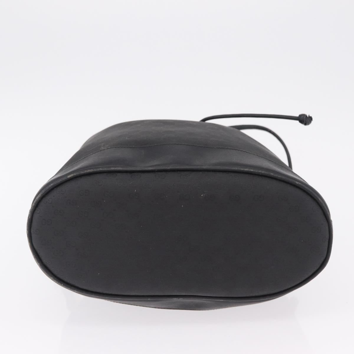 GUCCI Micro GG Supreme Shoulder Bag PVC Black Gold 001 86 0533 Auth ep16249