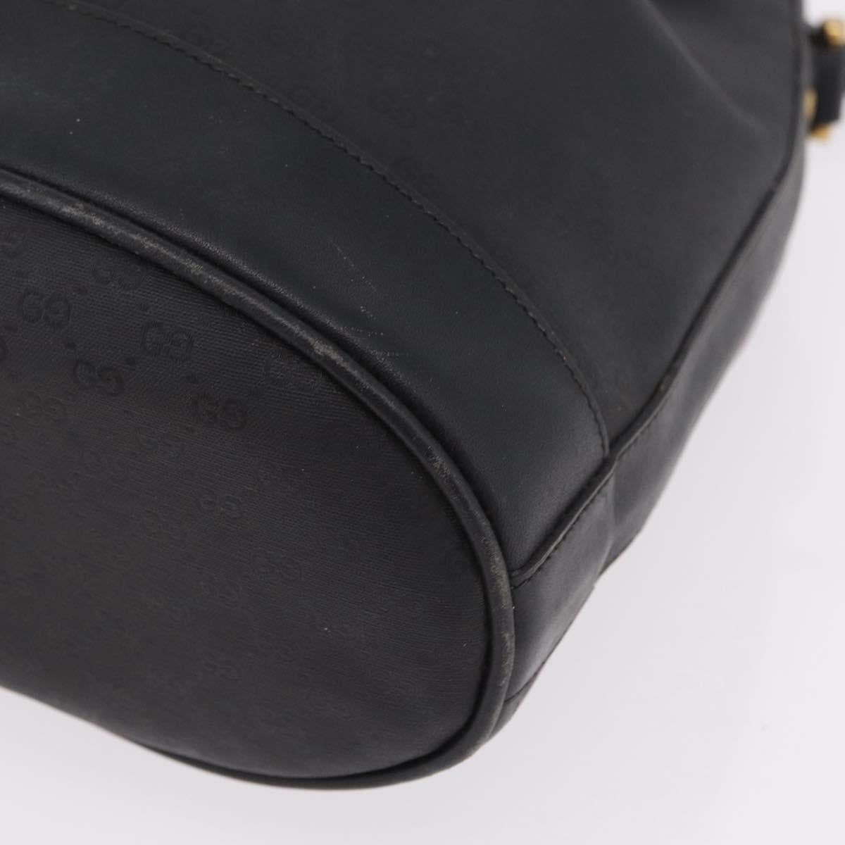 GUCCI Micro GG Supreme Shoulder Bag PVC Black Gold 001 86 0533 Auth ep16249
