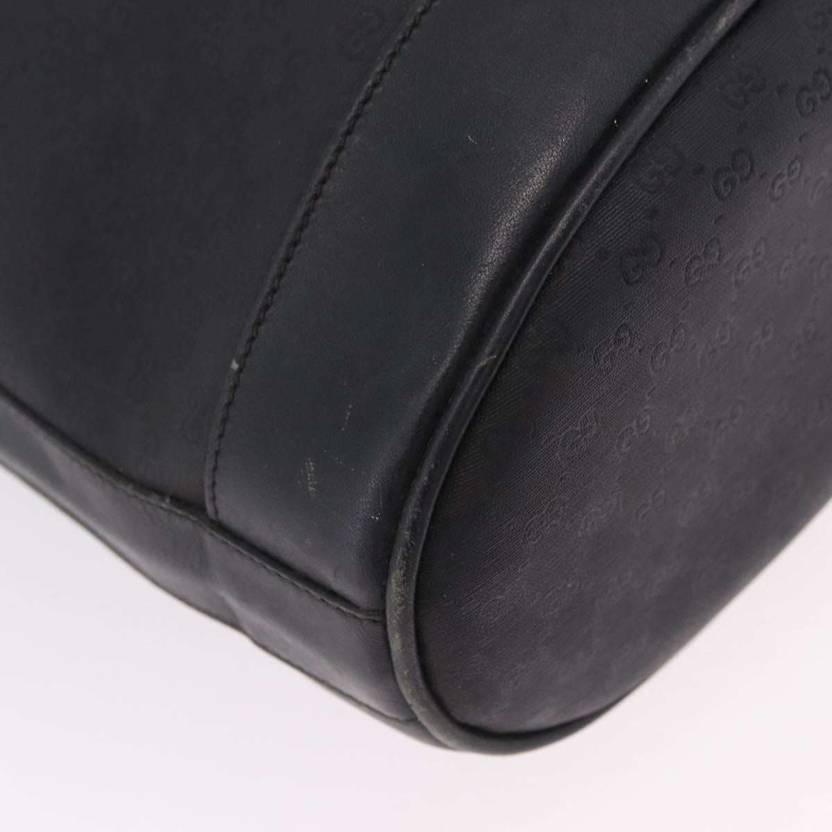 GUCCI Micro GG Supreme Shoulder Bag PVC Black Gold 001 86 0533 Auth ep16249
