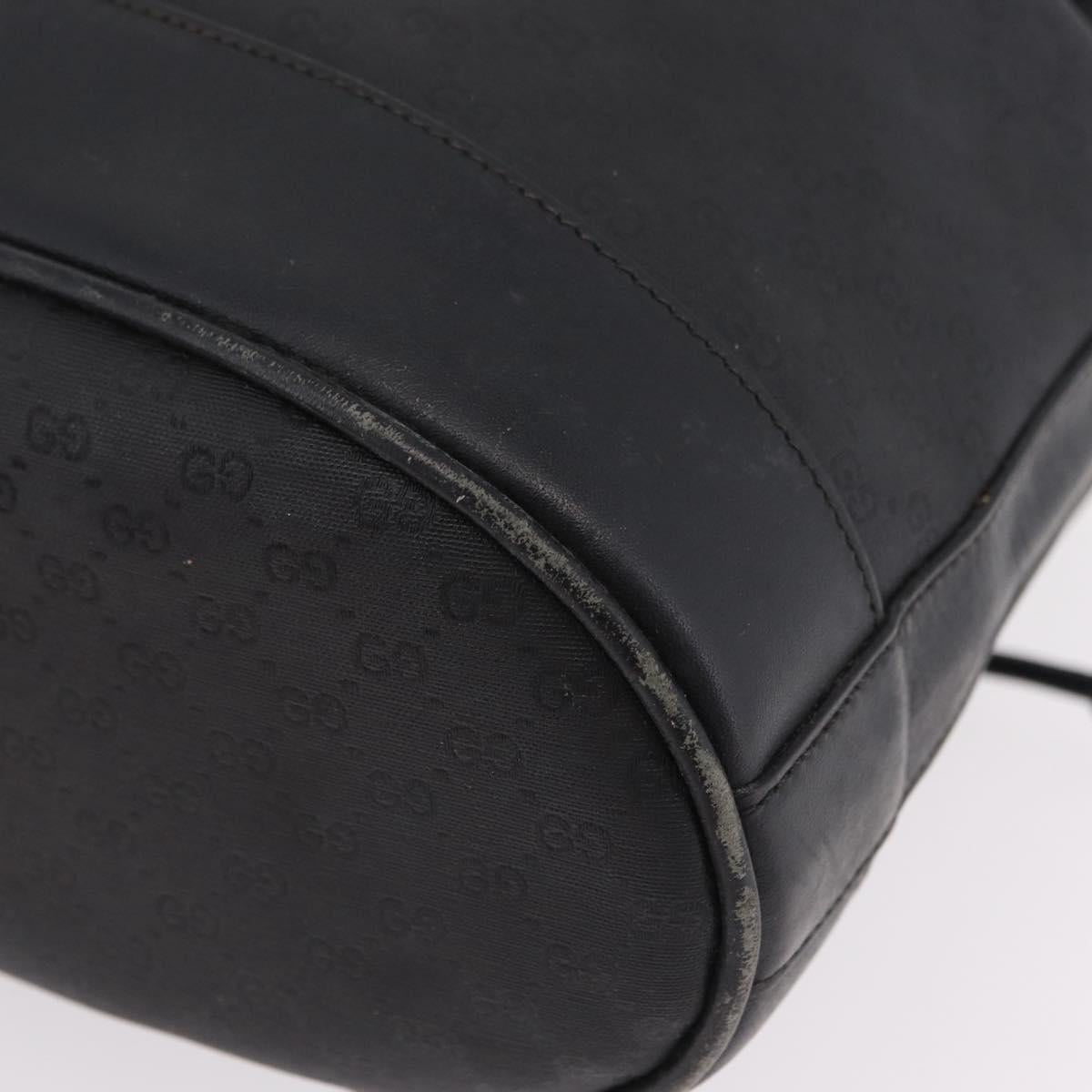 GUCCI Micro GG Supreme Shoulder Bag PVC Black Gold 001 86 0533 Auth ep16249