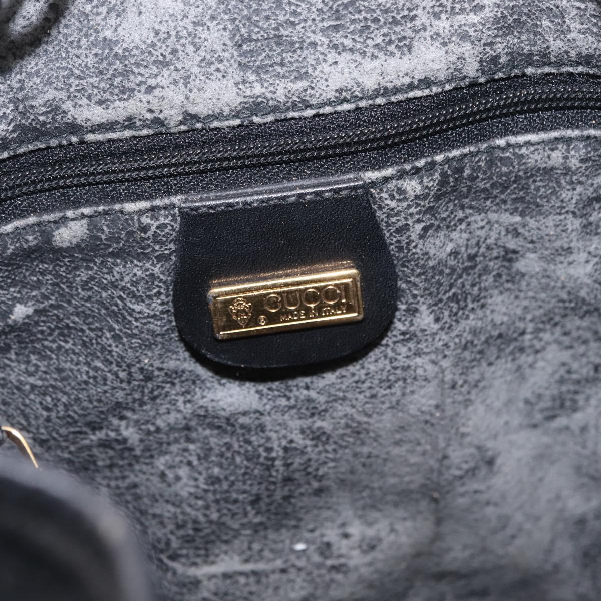 GUCCI Micro GG Supreme Shoulder Bag PVC Black Gold 001 86 0533 Auth ep16249