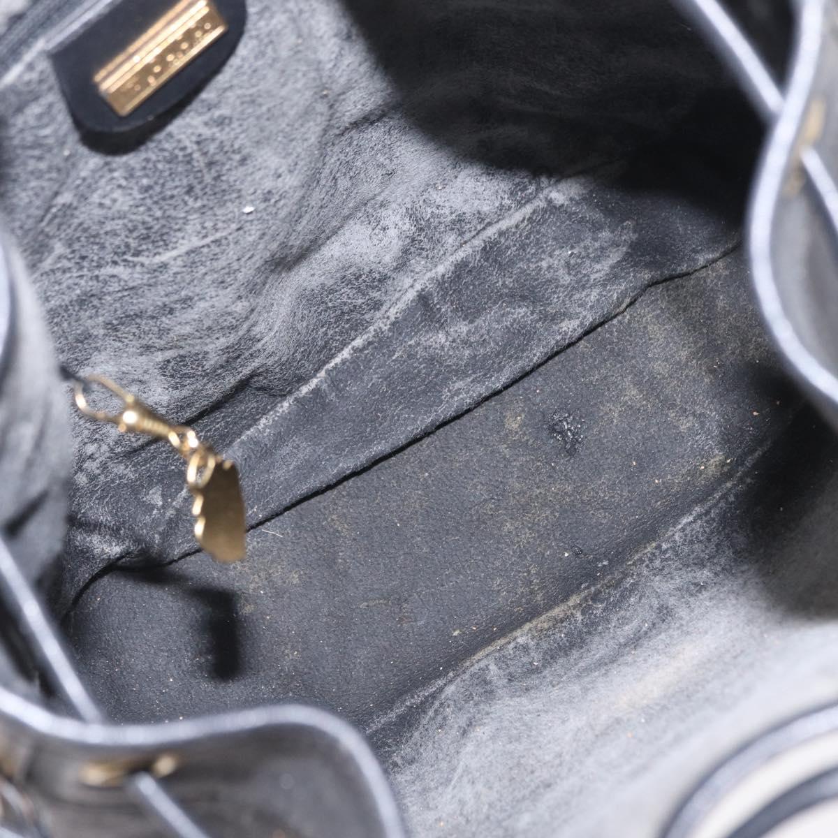 GUCCI Micro GG Supreme Shoulder Bag PVC Black Gold 001 86 0533 Auth ep16249