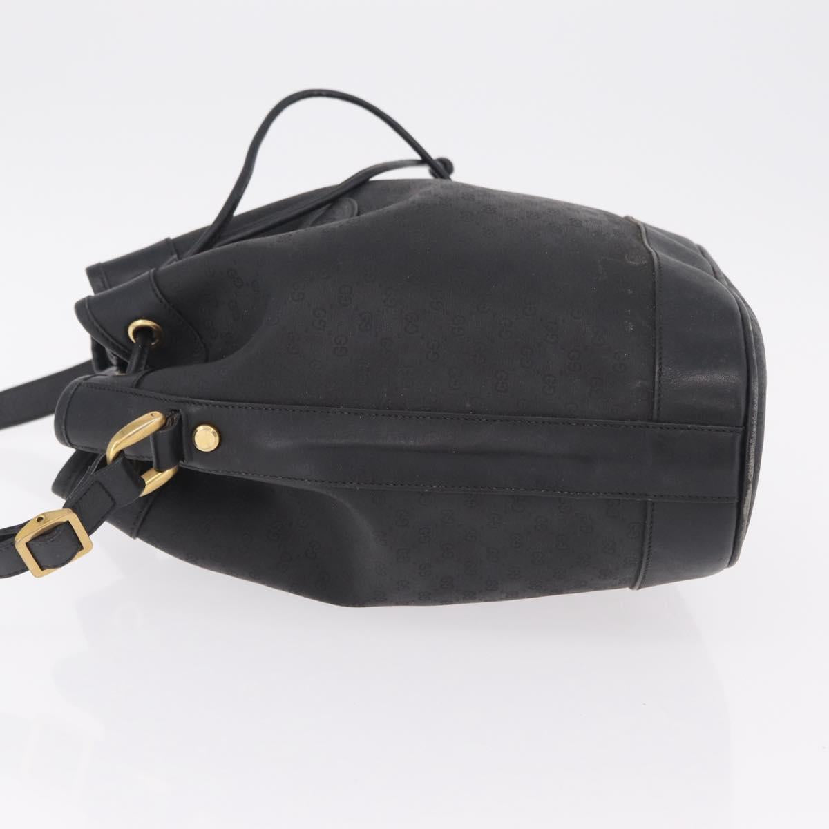 GUCCI Micro GG Supreme Shoulder Bag PVC Black Gold 001 86 0533 Auth ep16249