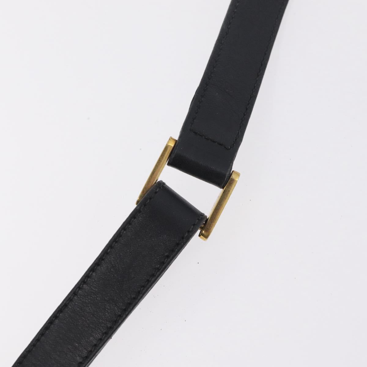 GUCCI Micro GG Supreme Shoulder Bag PVC Black Gold 001 86 0533 Auth ep16249
