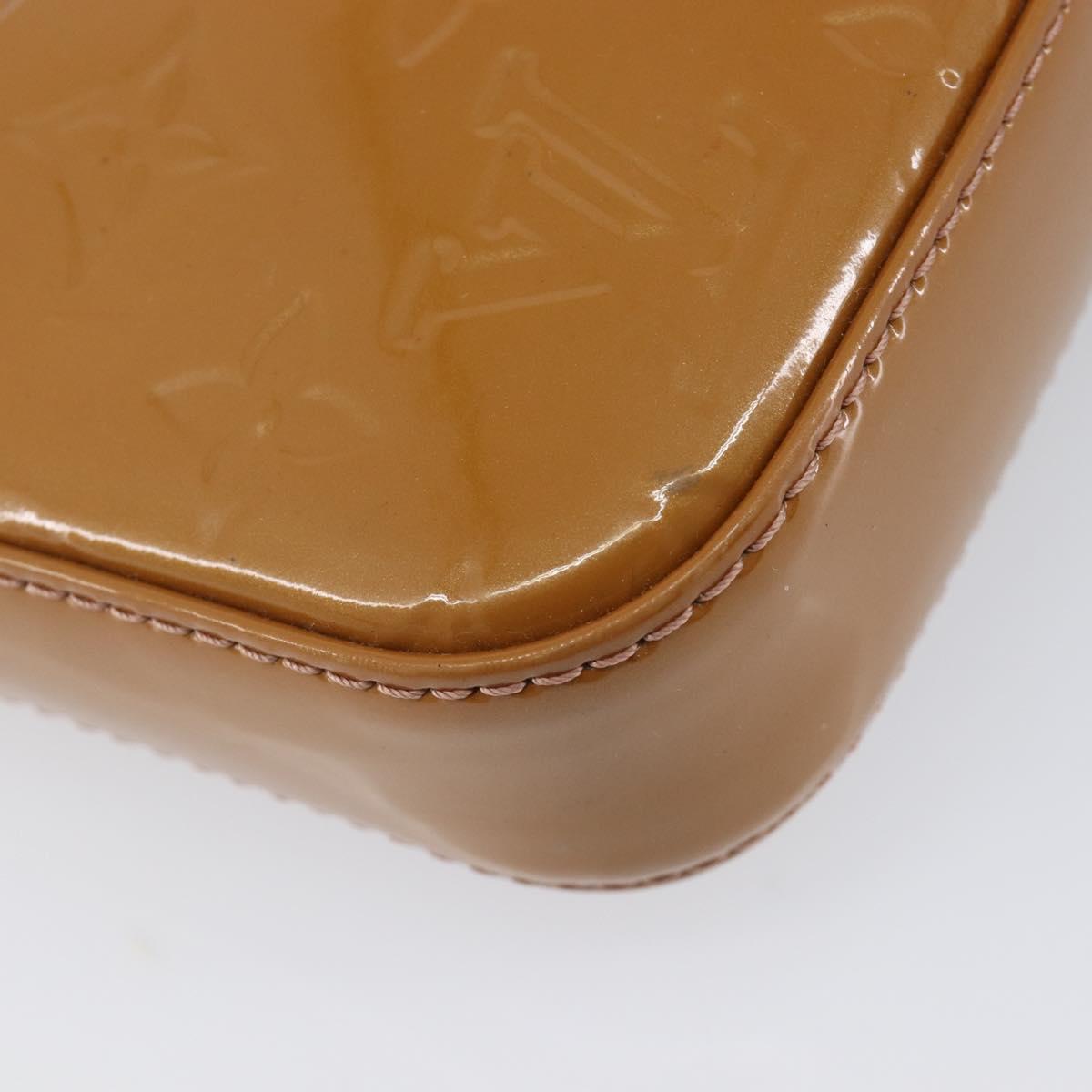 LOUIS VUITTON Monogram Vernis Pochette Pouch Rose Velours M91575 Auth ep16250A