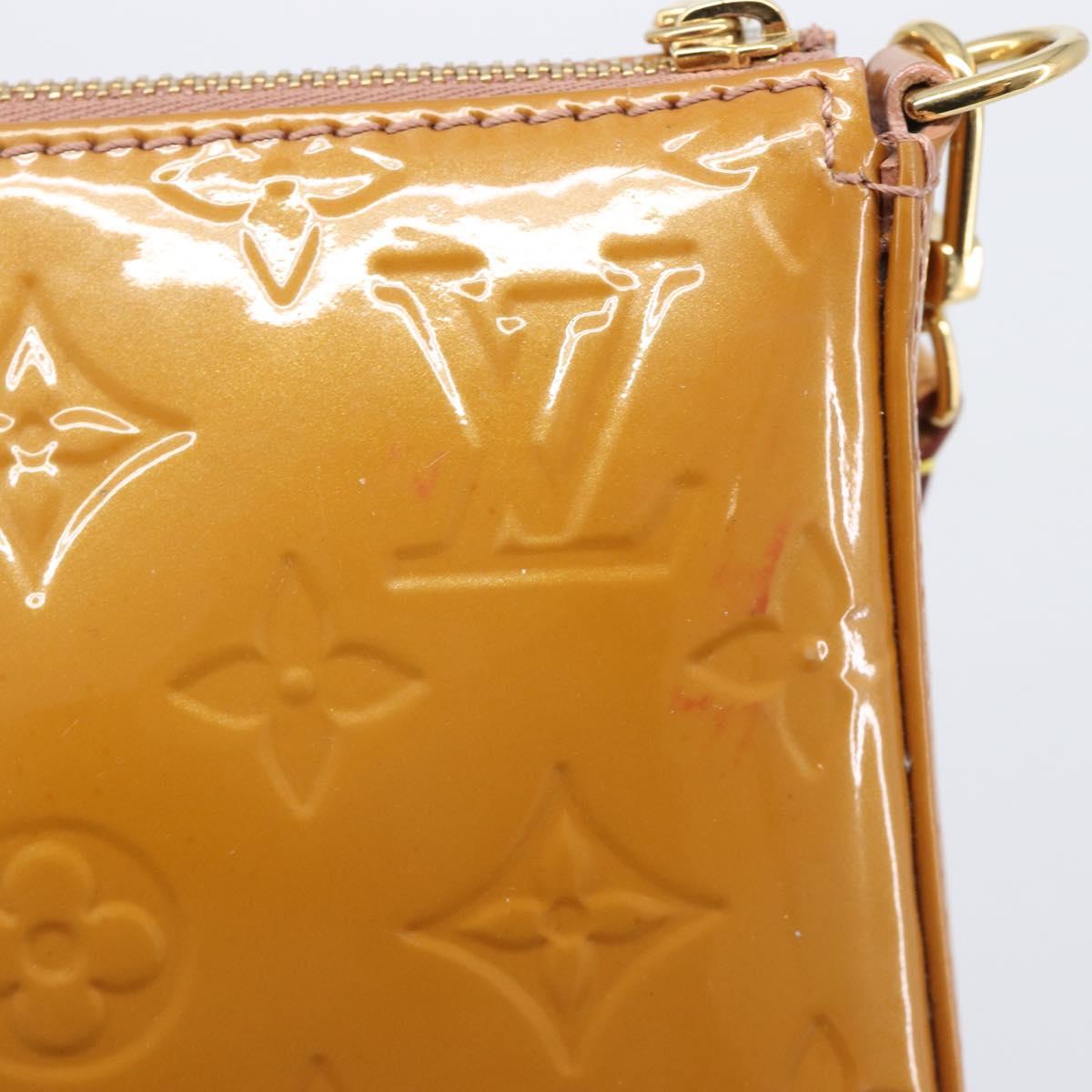 LOUIS VUITTON Monogram Vernis Pochette Pouch Rose Velours M91575 Auth ep16250A