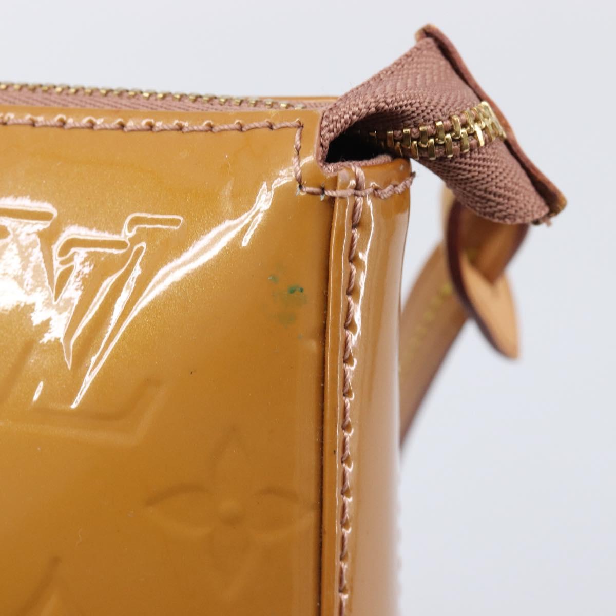 LOUIS VUITTON Monogram Vernis Pochette Pouch Rose Velours M91575 Auth ep16250A