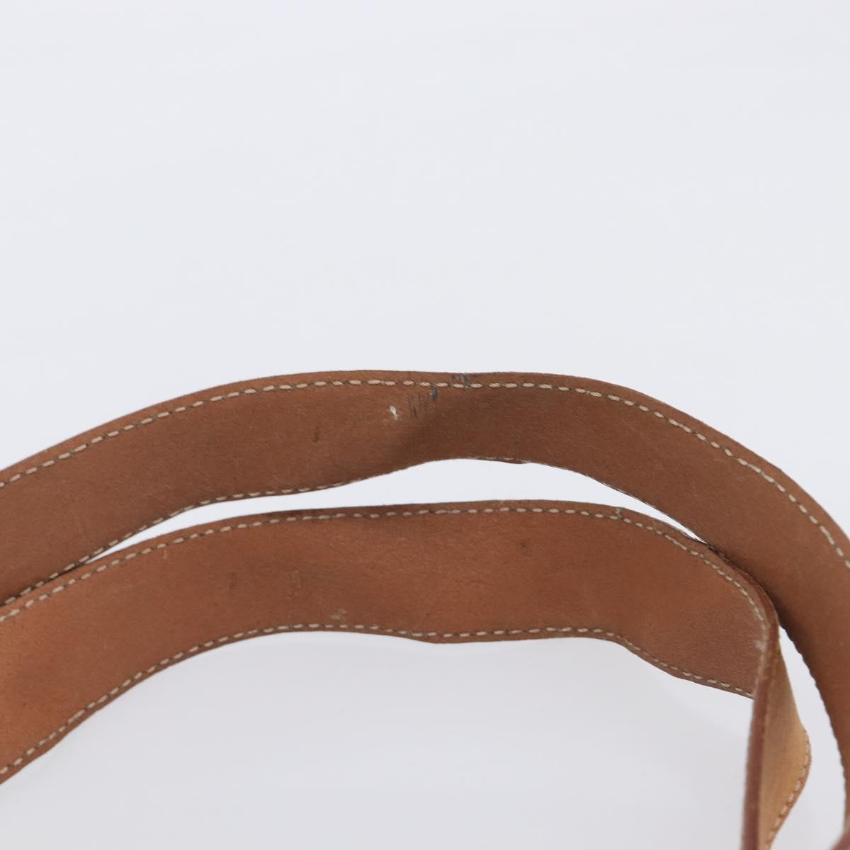 CELINE Macadam Canvas Tote Bag PVC Leather Brown Gold Auth ep16252