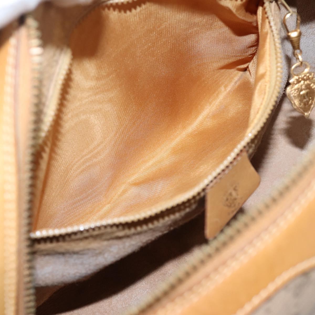 GUCCI Micro GG Supreme Hand Bag PVC 2way Beige Gold 67 02 4422 Auth ep16253
