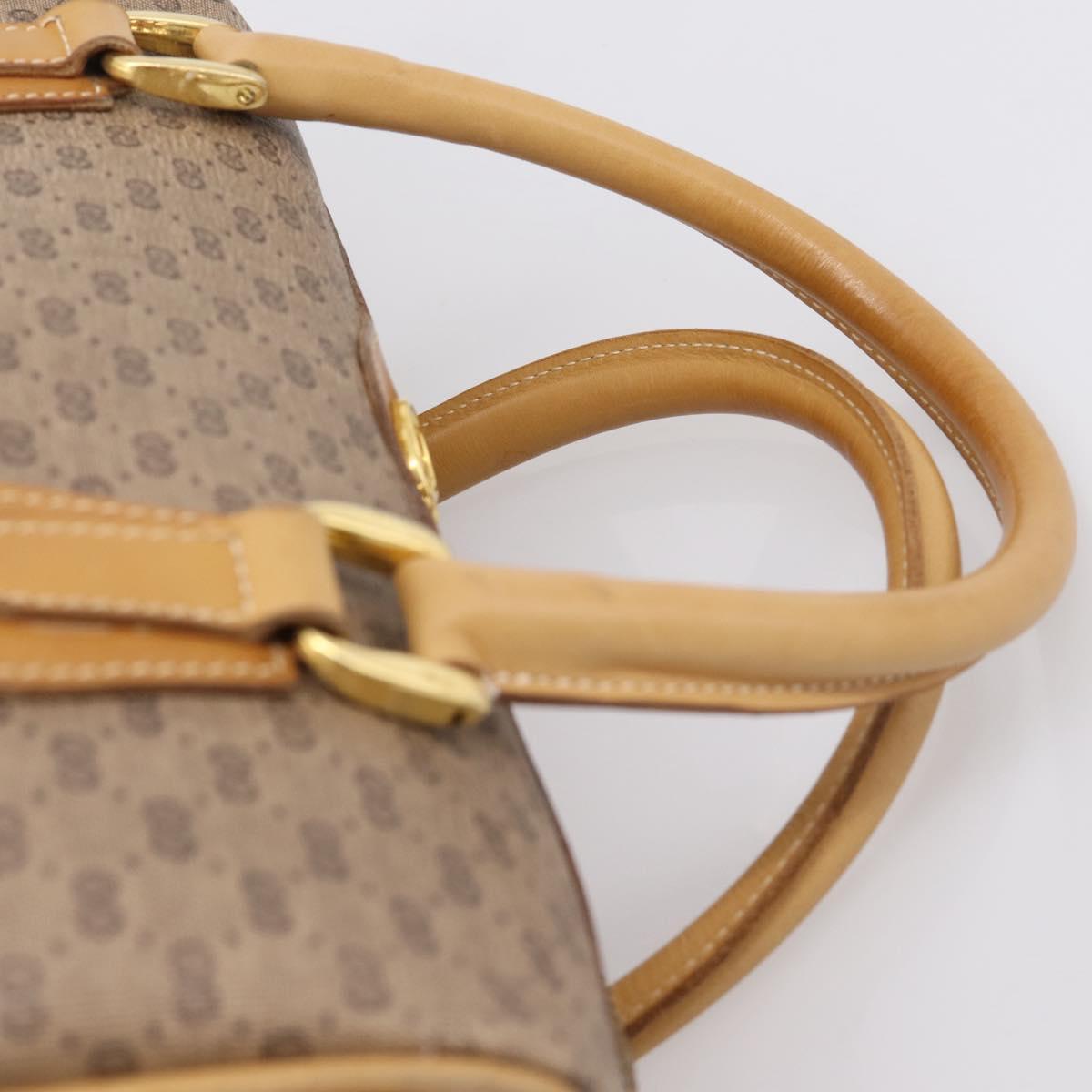 GUCCI Micro GG Supreme Hand Bag PVC 2way Beige Gold 67 02 4422 Auth ep16253