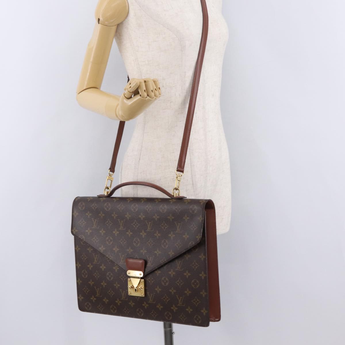 LOUIS VUITTON Monogram Porte Documents Bandouliere Bag M53338 LV Auth ep16259A