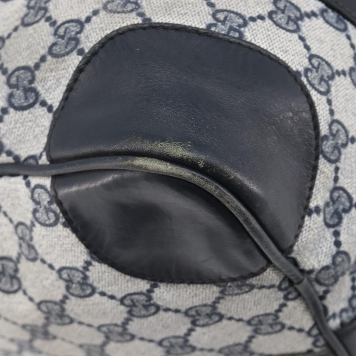 GUCCI GG Supreme Boston Bag PVC Navy Gold Auth ep16260