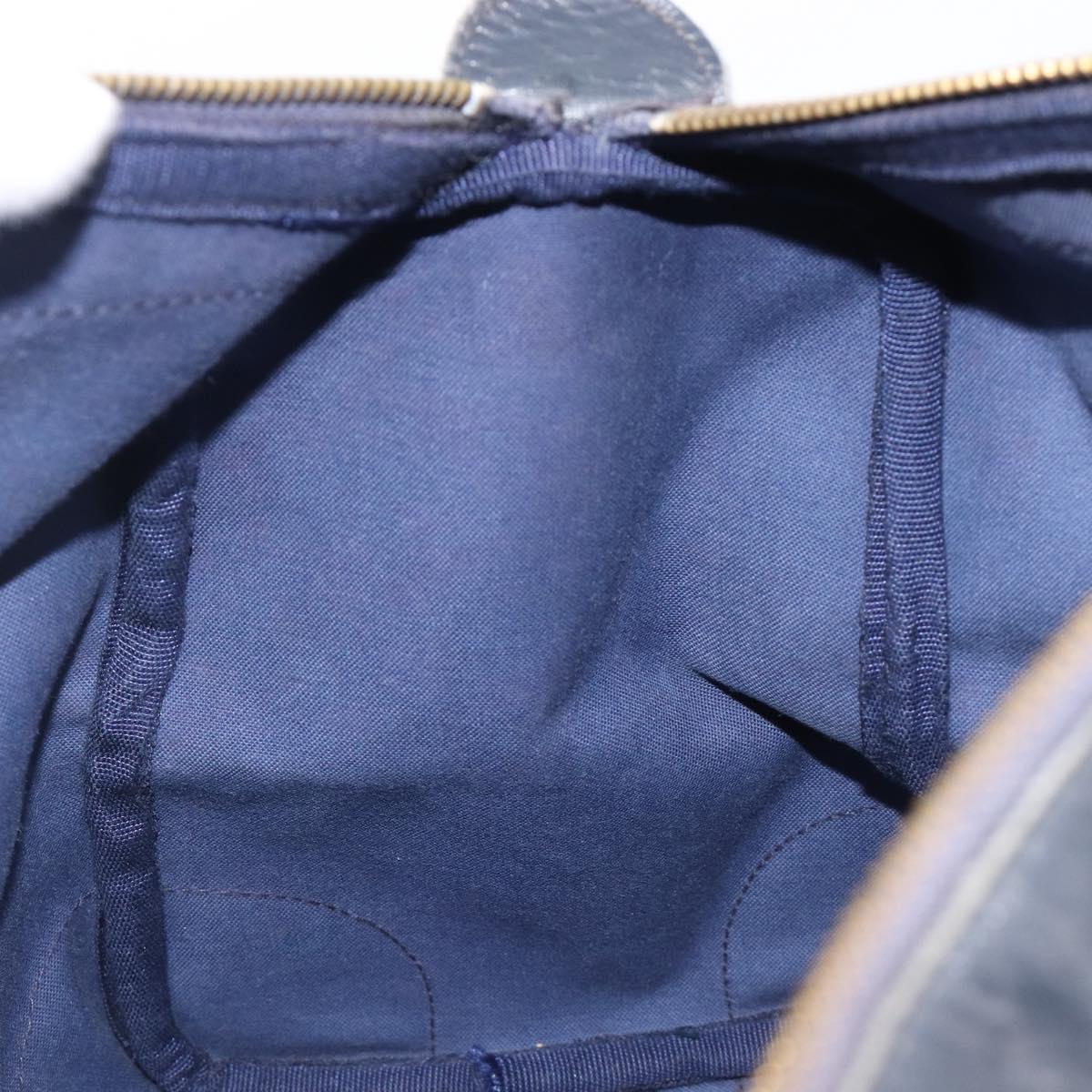 GUCCI GG Supreme Boston Bag PVC Navy Gold Auth ep16260