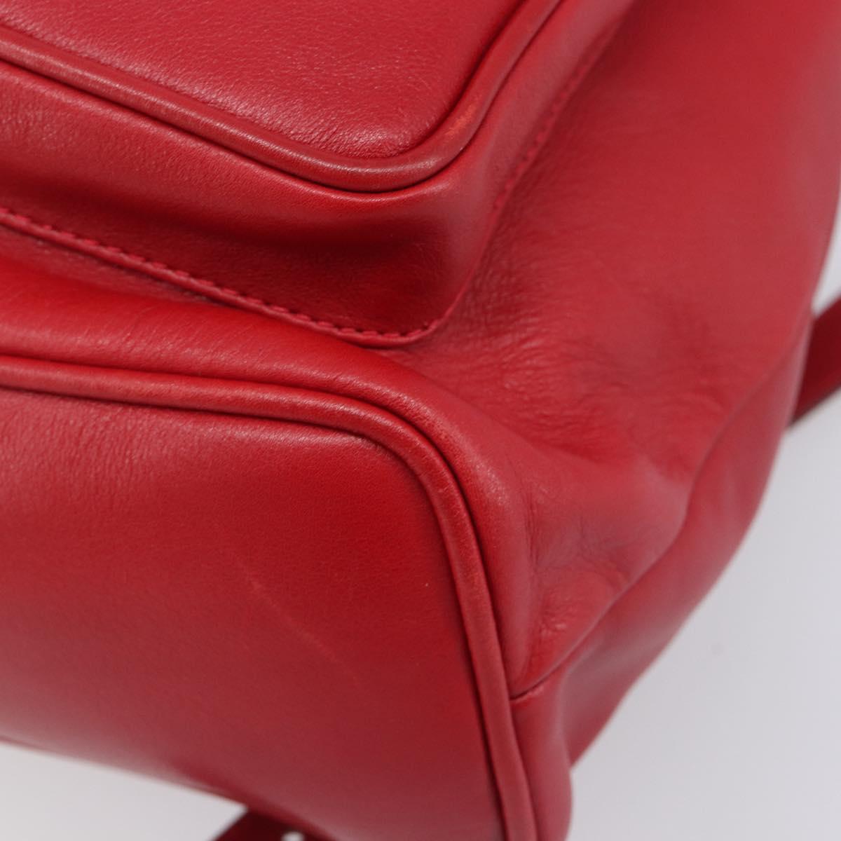 GUCCI Bamboo Backpack Leather Red Gold 003 2058 0016 Auth ep16261