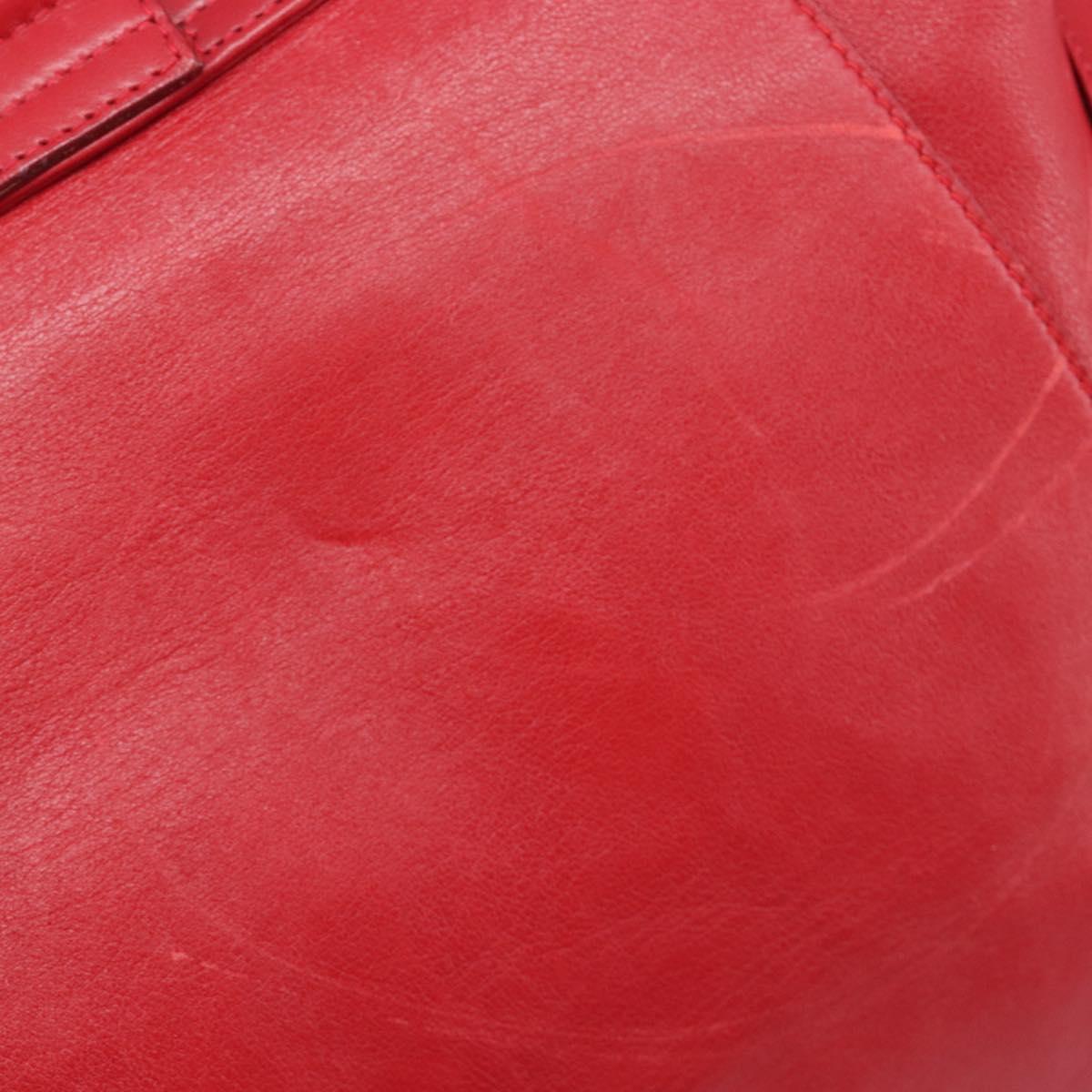 GUCCI Bamboo Backpack Leather Red Gold 003 2058 0016 Auth ep16261
