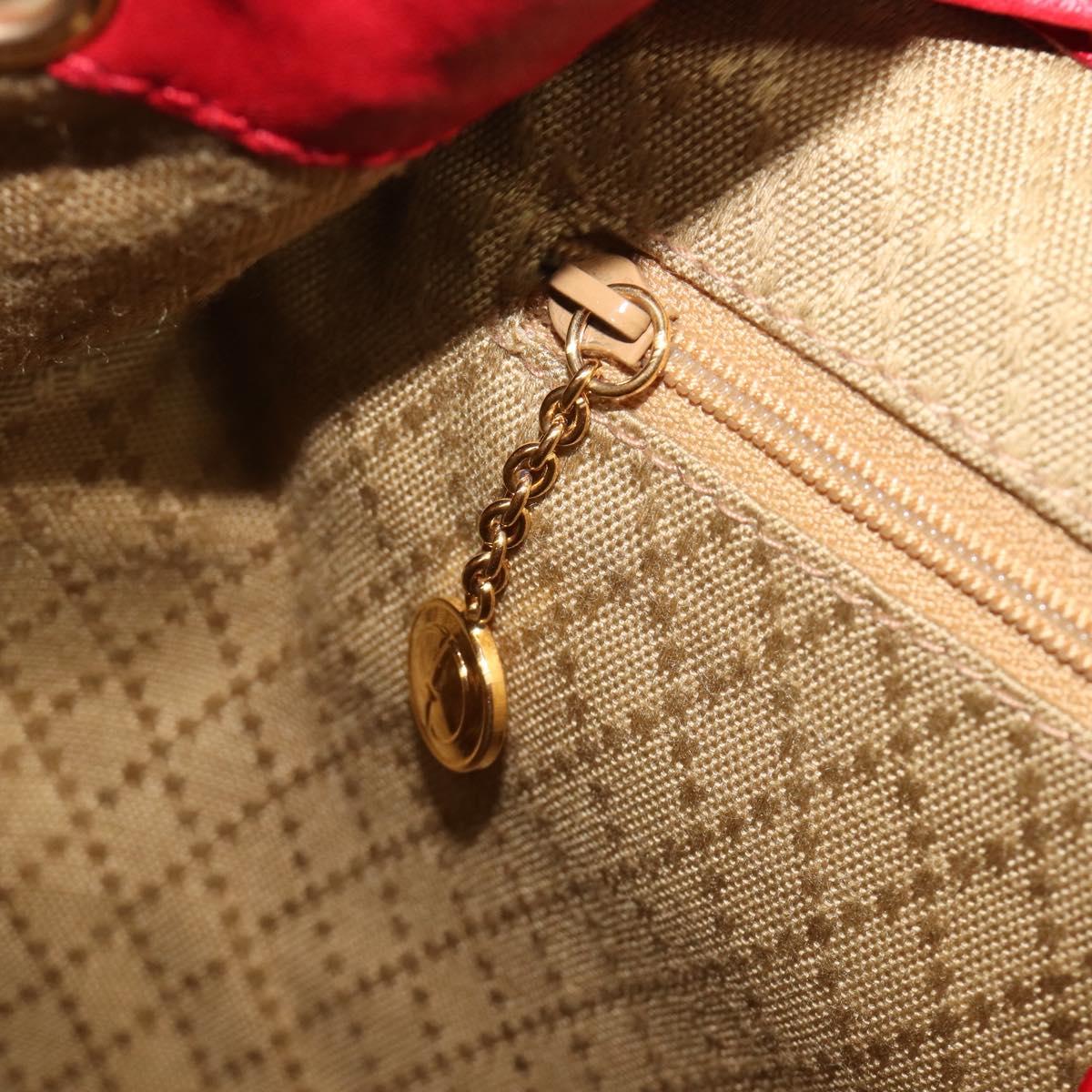 GUCCI Bamboo Backpack Leather Red Gold 003 2058 0016 Auth ep16261