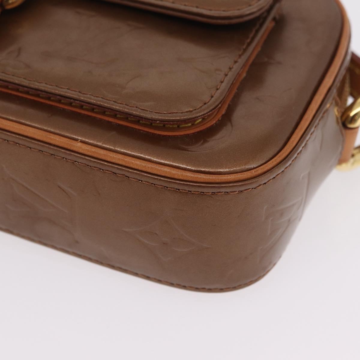 LOUIS VUITTON Monogram Vernis Christy MM Shoulder Bag Bronze M91109 Auth ep16263