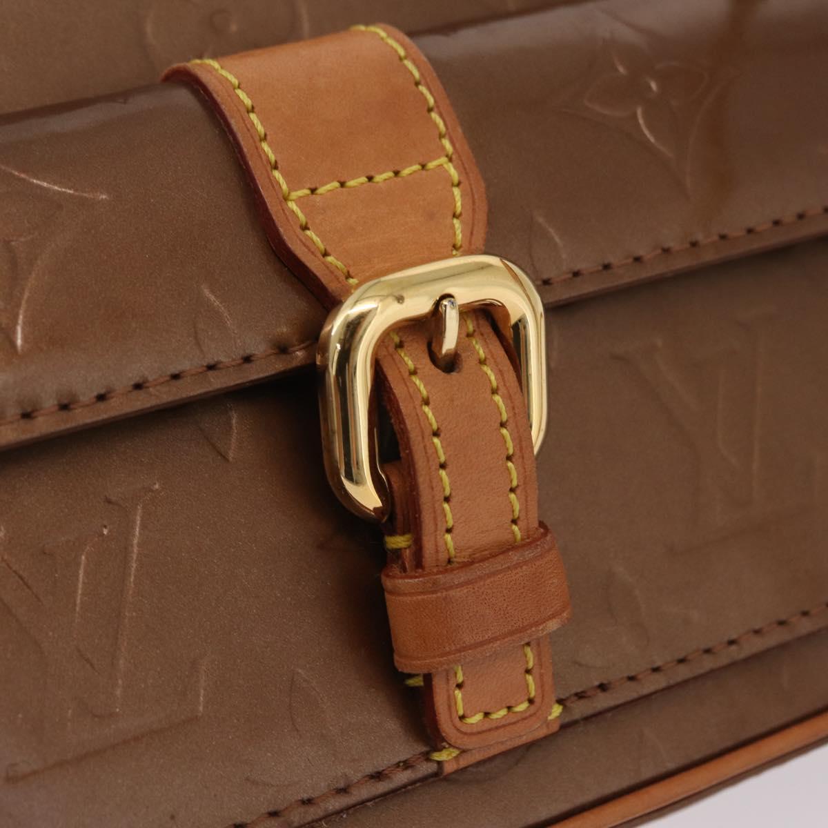 LOUIS VUITTON Monogram Vernis Christy MM Shoulder Bag Bronze M91109 Auth ep16263