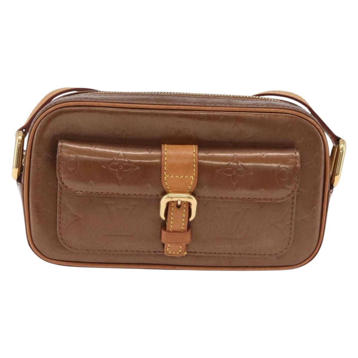 LOUIS VUITTON Monogram Vernis Christy MM Shoulder Bag Bronze M91109 Auth ep16263