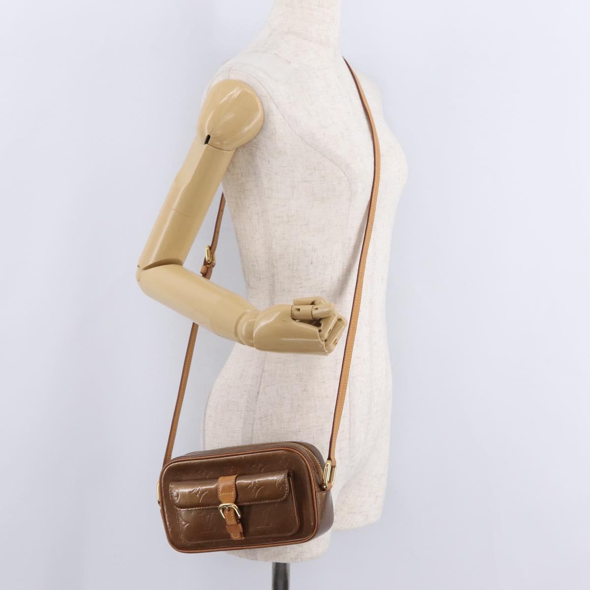LOUIS VUITTON Monogram Vernis Christy MM Shoulder Bag Bronze M91109 Auth ep16263