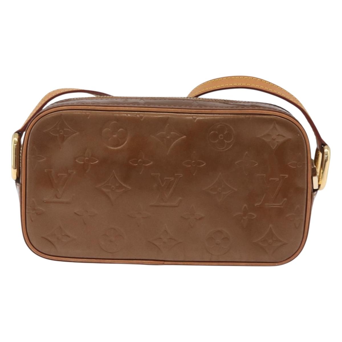 LOUIS VUITTON Monogram Vernis Christy MM Shoulder Bag Bronze M91109 Auth ep16263
