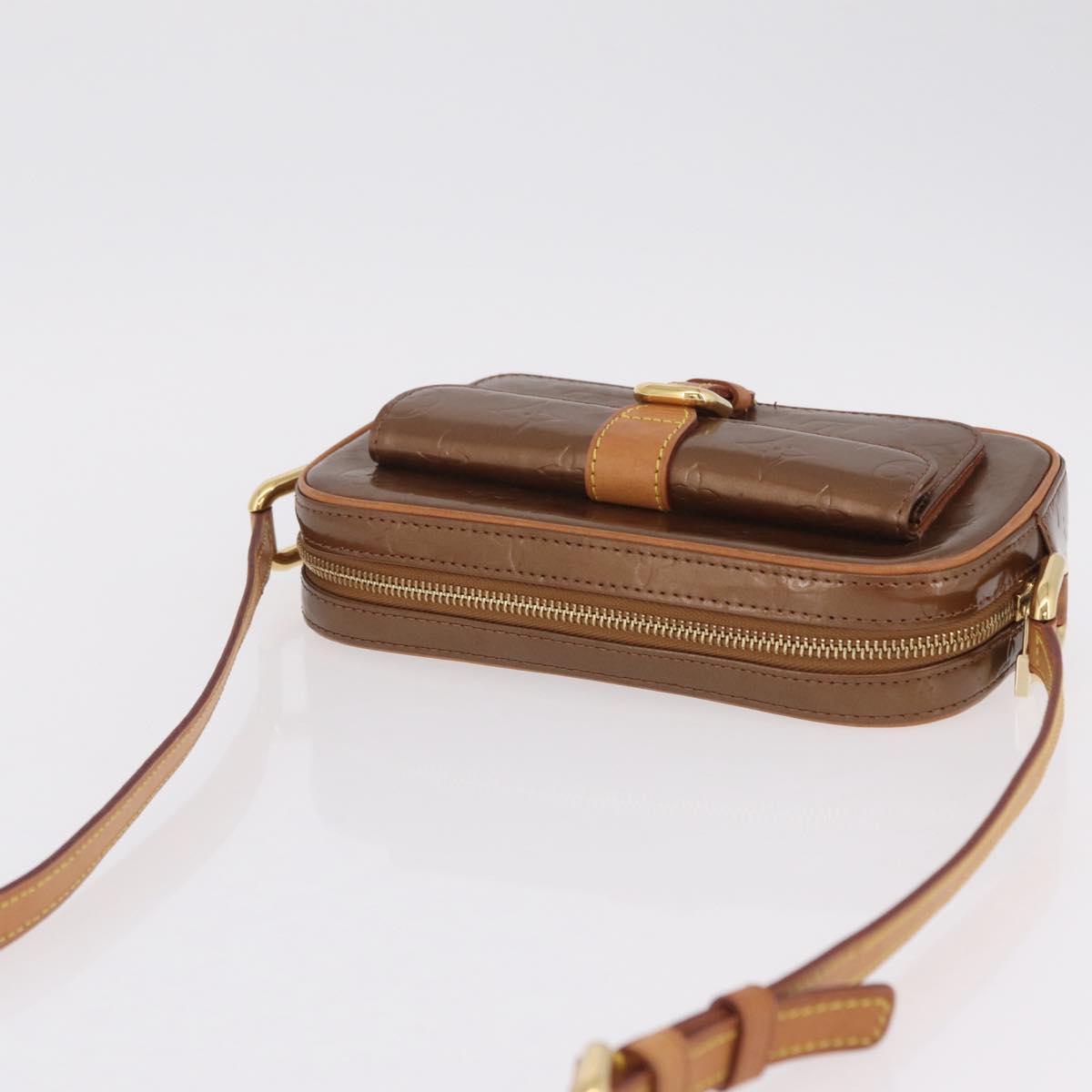 LOUIS VUITTON Monogram Vernis Christy MM Shoulder Bag Bronze M91109 Auth ep16263