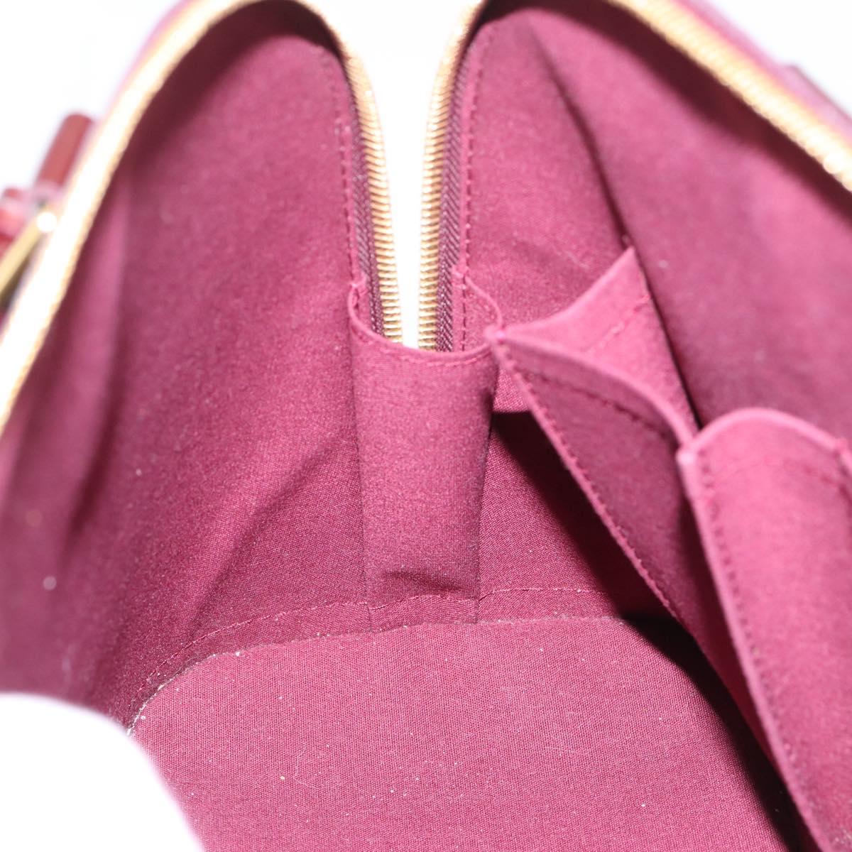 LOUIS VUITTON Monogram Vernis Alma PM Hand Bag Rouge Favist M91691 Auth ep16264A
