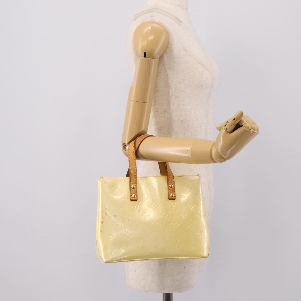 LOUIS VUITTON Monogram Vernis Reade PM Hand Bag Gris M91145 LV Auth ep16265