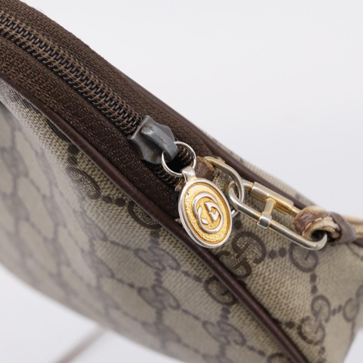 GUCCI GG Supreme Shoulder Bag PVC Beige Gold 97 02 068 Auth ep16266