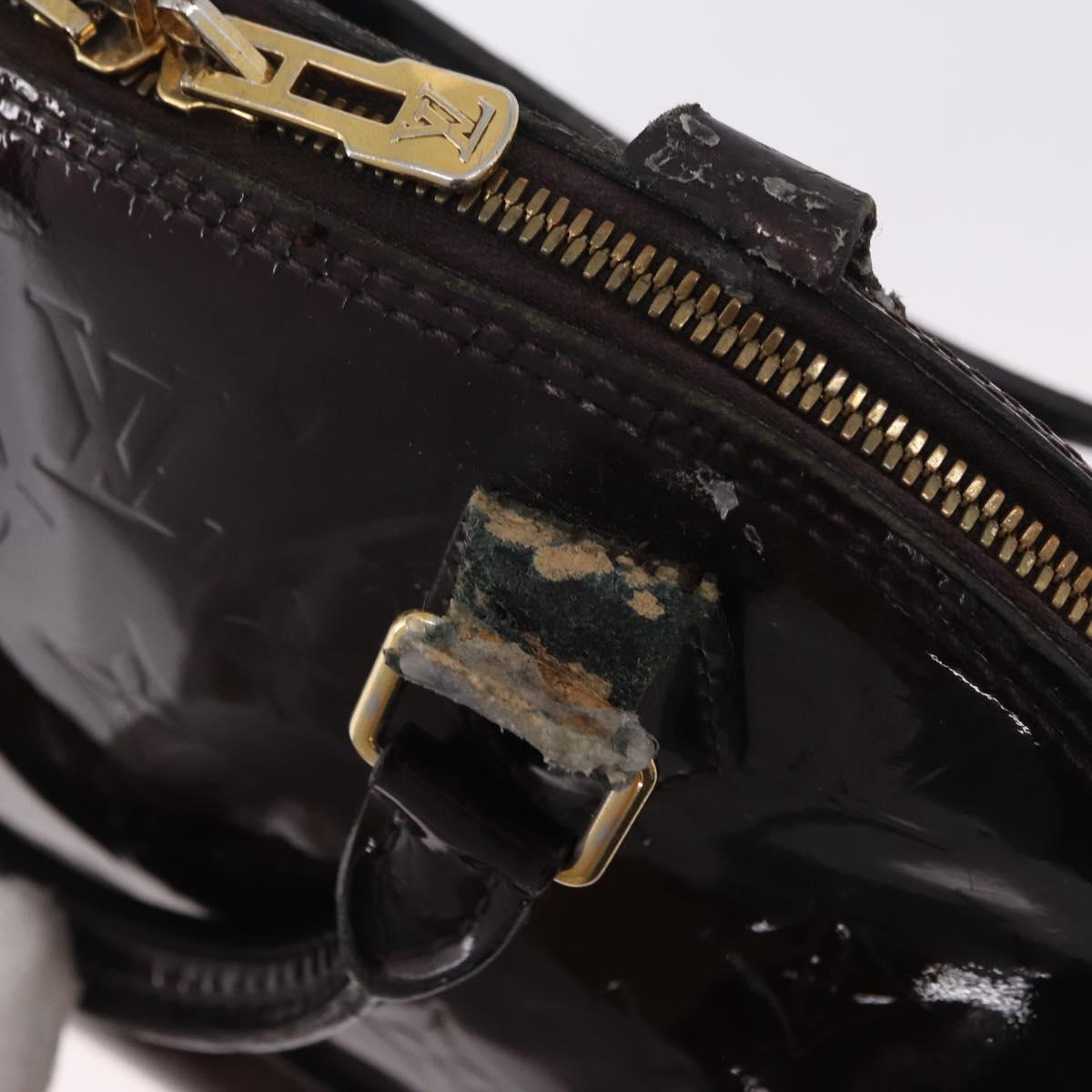 LOUIS VUITTON Monogram Vernis Alma BB Hand Bag Amarante M91678 LV Auth ep16271