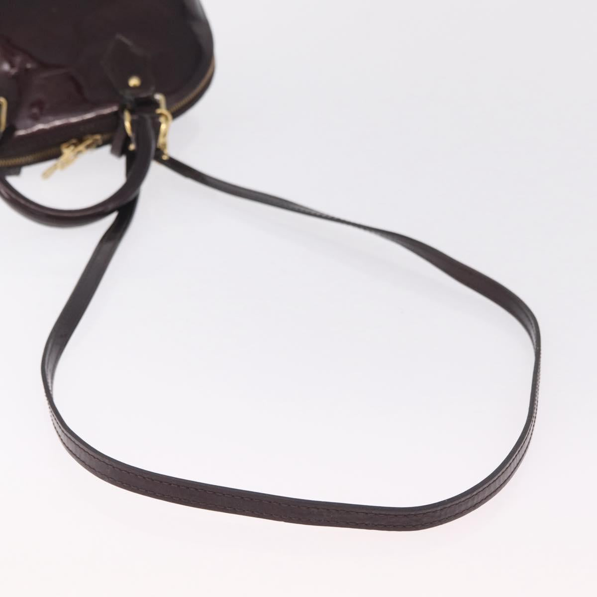 LOUIS VUITTON Monogram Vernis Alma BB Hand Bag Amarante M91678 LV Auth ep16271