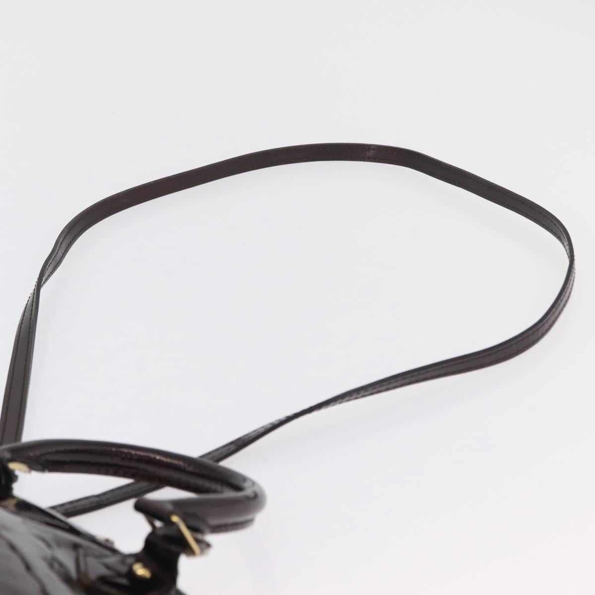 LOUIS VUITTON Monogram Vernis Alma BB Hand Bag Amarante M91678 LV Auth ep16271