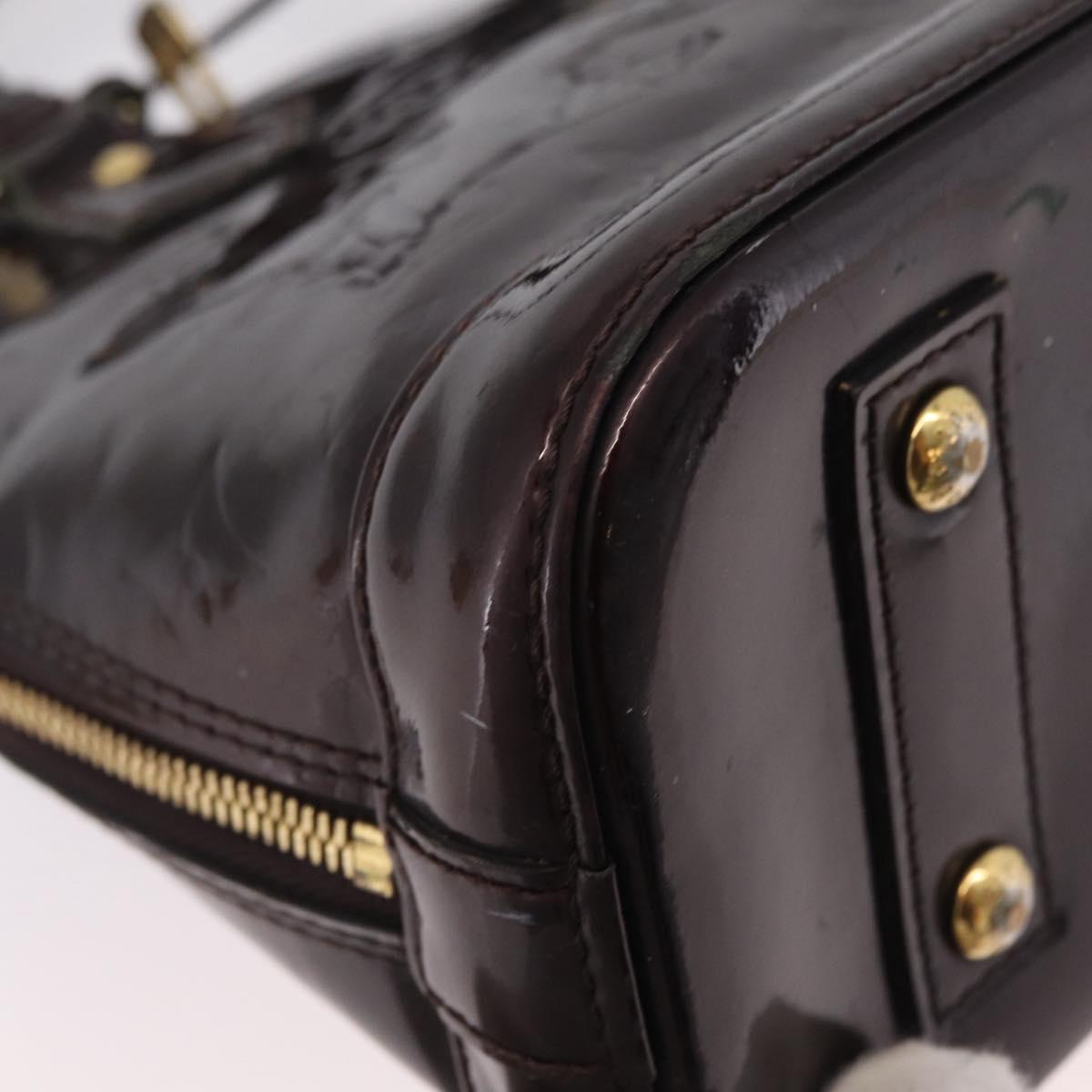 LOUIS VUITTON Monogram Vernis Alma BB Hand Bag Amarante M91678 LV Auth ep16271