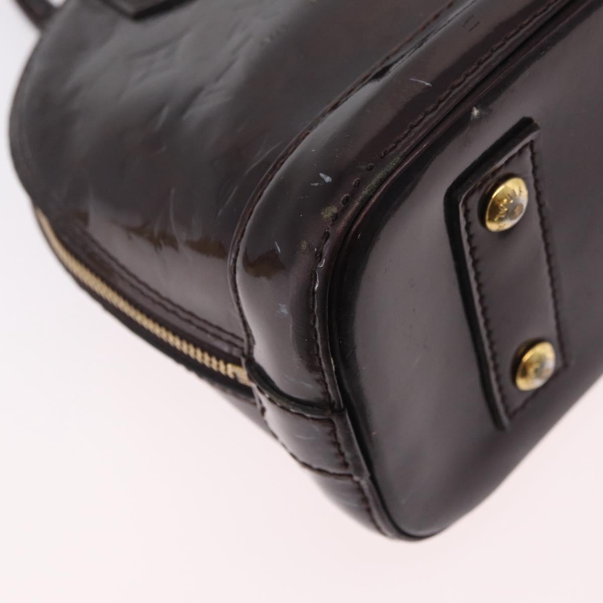 LOUIS VUITTON Monogram Vernis Alma BB Hand Bag Amarante M91678 LV Auth ep16271