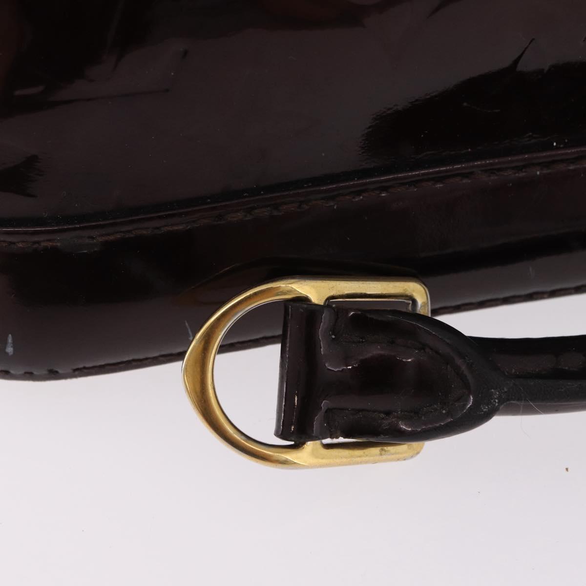 LOUIS VUITTON Monogram Vernis Alma BB Hand Bag Amarante M91678 LV Auth ep16271