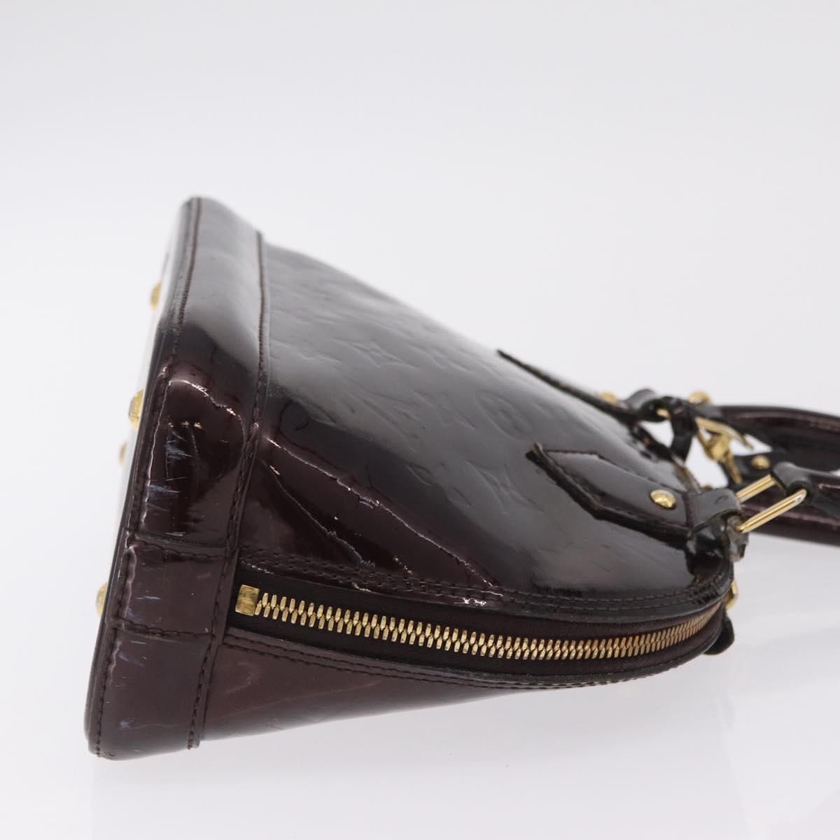 LOUIS VUITTON Monogram Vernis Alma BB Hand Bag Amarante M91678 LV Auth ep16271