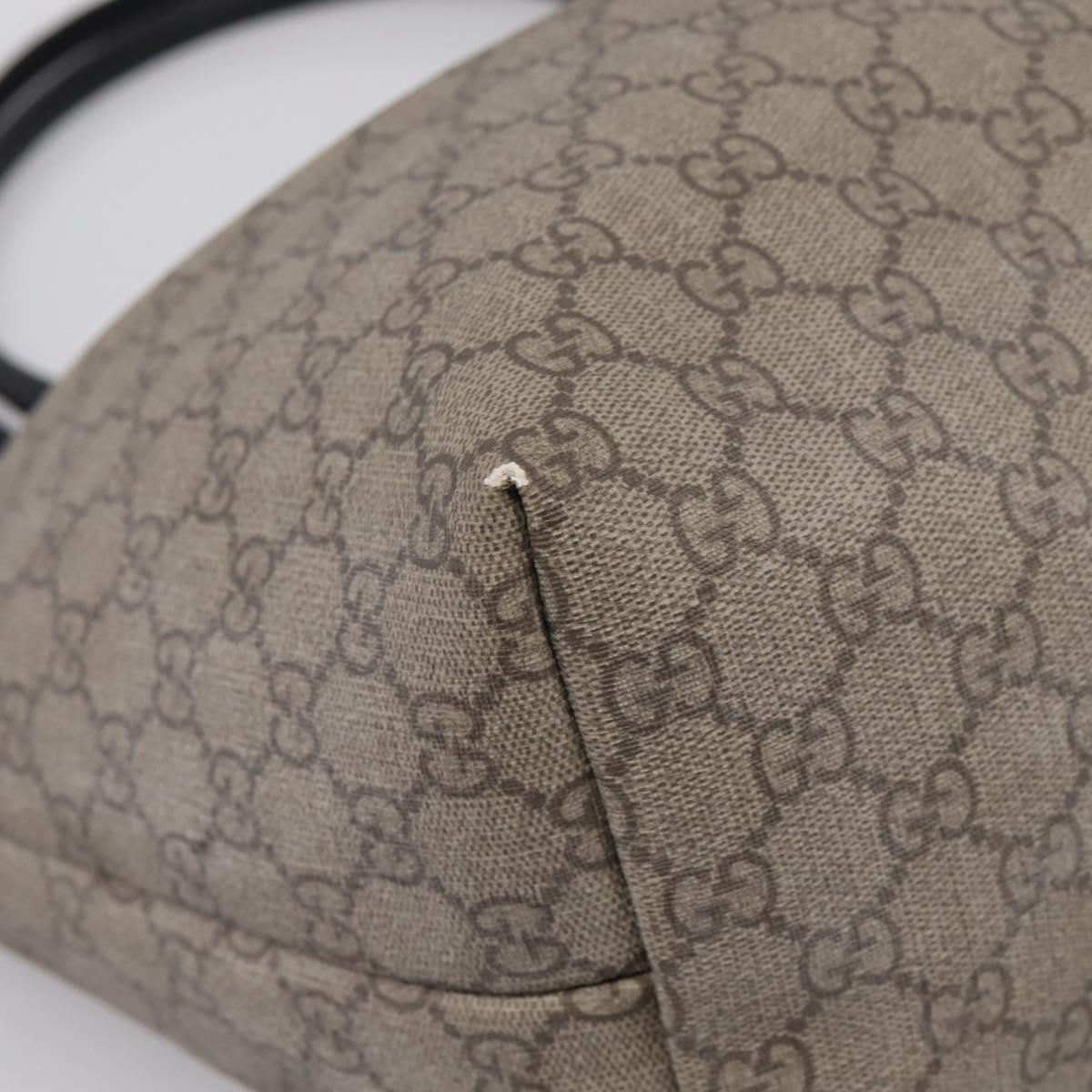 GUCCI GG Supreme Tote Bag PVC Beige Gold 203693 Auth ep16272
