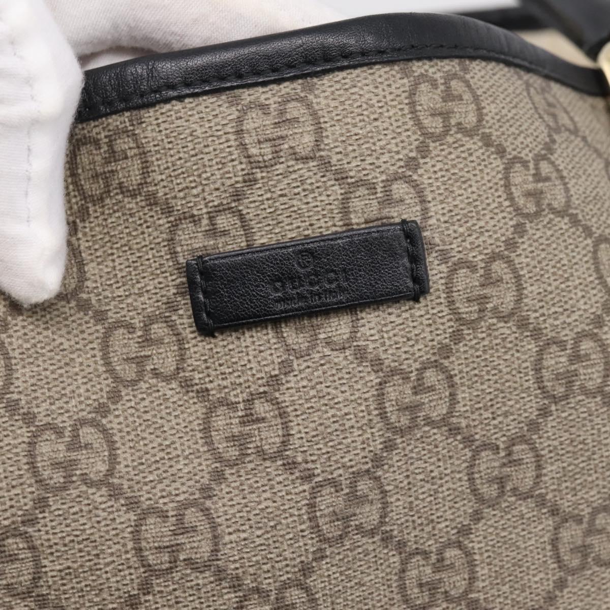 GUCCI GG Supreme Tote Bag PVC Beige Gold 203693 Auth ep16272
