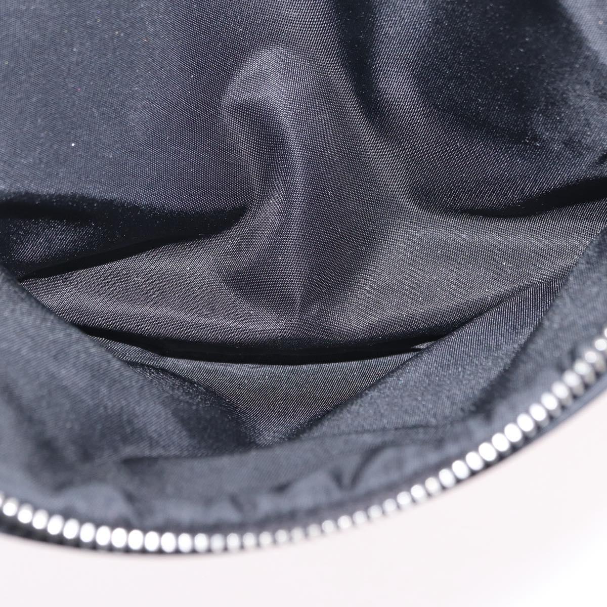 PRADA Hand Bag Nylon Black Silver Auth ep16275V