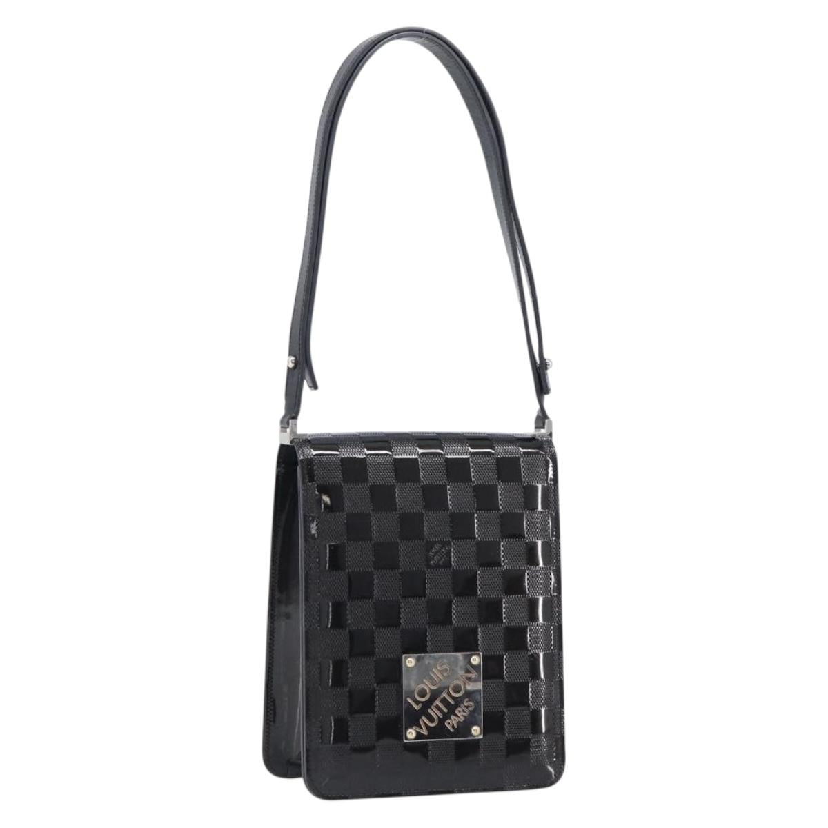 LOUIS VUITTON Damier Vernis Club Shoulder Bag Black M92127 LV Auth ep16276V
