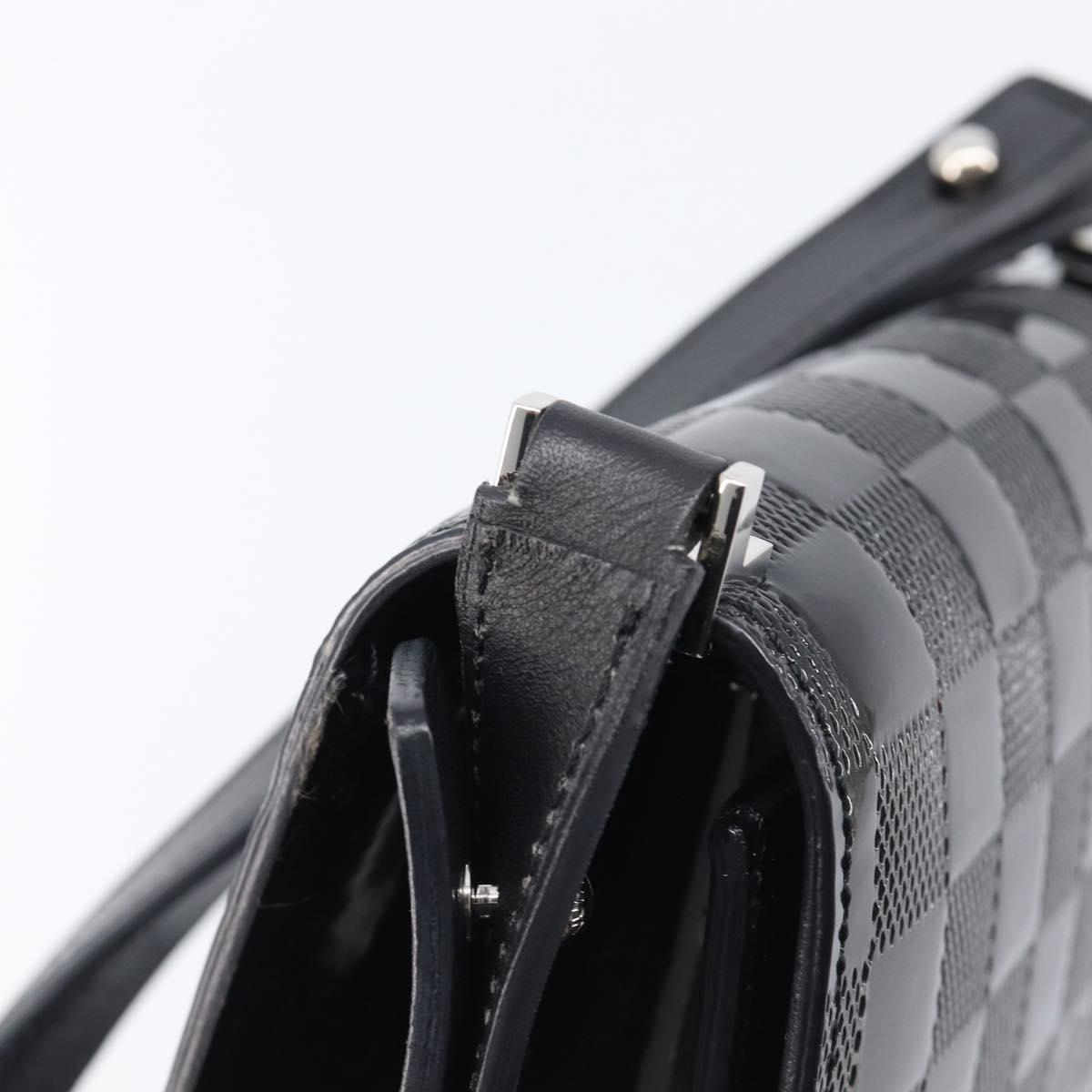 LOUIS VUITTON Damier Vernis Club Shoulder Bag Black M92127 LV Auth ep16276V