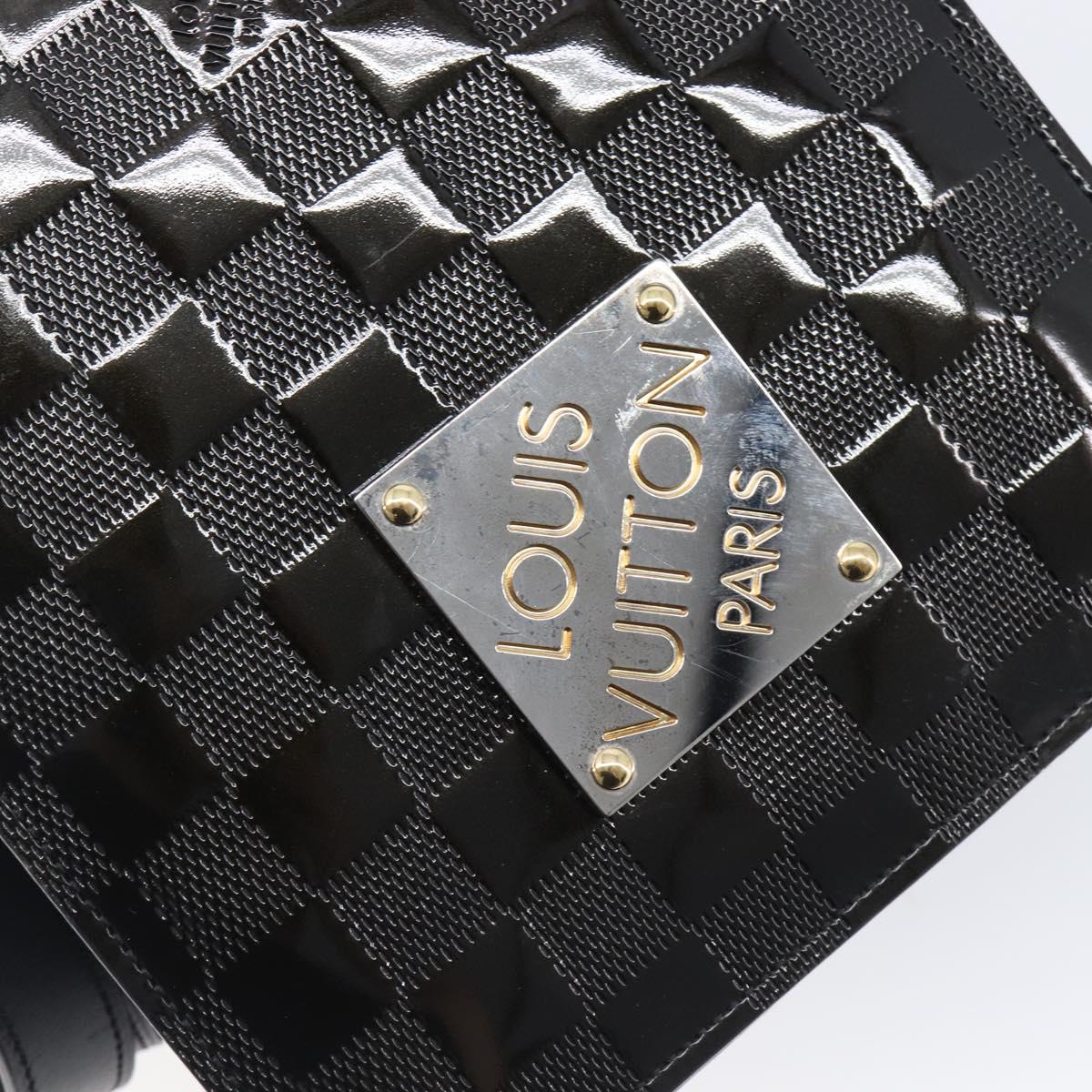 LOUIS VUITTON Damier Vernis Club Shoulder Bag Black M92127 LV Auth ep16276V