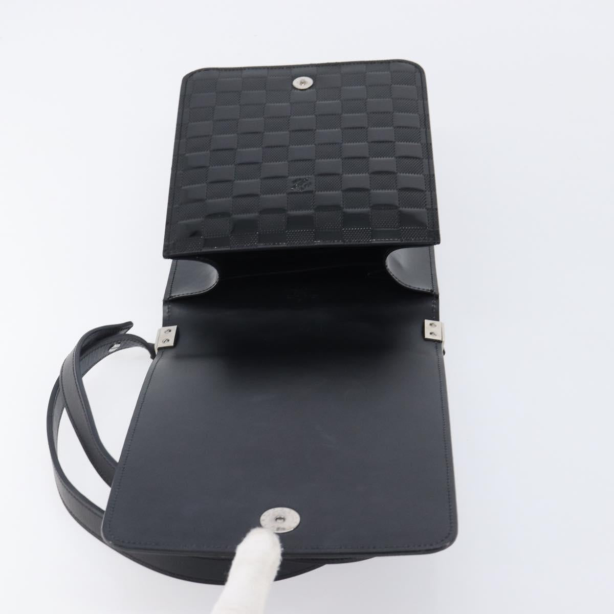 LOUIS VUITTON Damier Vernis Club Shoulder Bag Black M92127 LV Auth ep16276V