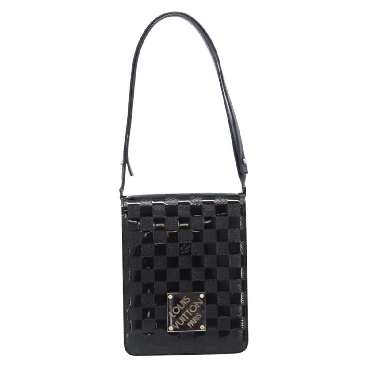 LOUIS VUITTON Damier Vernis Club Shoulder Bag Black M92127 LV Auth ep16276V